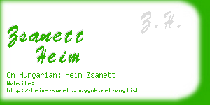 zsanett heim business card